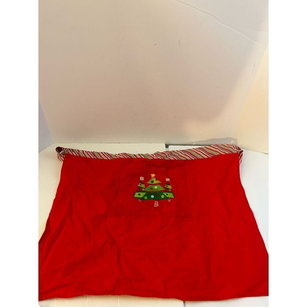 Christmas tree‎ half apron red ties rn#125883